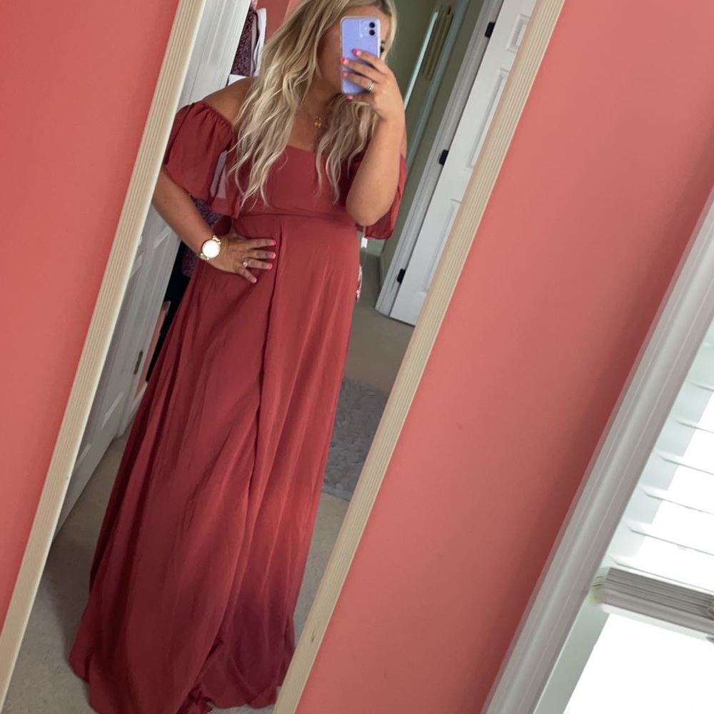 BRIDESMAID DRESS SIZE 14 color terracotta